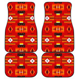 Seven Tribes Red Front And Back Car Mats (Set Of 4)