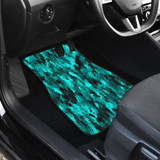Coral Teal Camo Front Car Mats (Set Of 2)