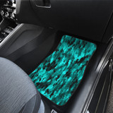 Coral Teal Camo Front Car Mats (Set Of 2)