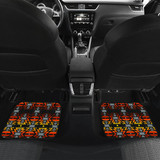 Black Fire Red Front And Back Car Mats (Set Of 4)