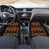 Black Fire Red Front And Back Car Mats (Set Of 4)