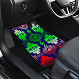 Dark Blue Shades Front And Back Car Mats (Set Of 4)