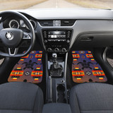 Turtle Dark Blue Orange Front And Back Car Mats (Set Of 4)