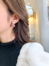 Doris Heart Crystal Earrings