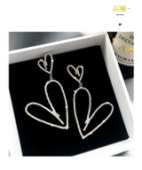 Juliet Heart Crystal Earrings