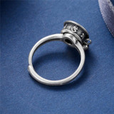 Spinning Buddhist Mantra Ring With Tibetan Prayer Roll
