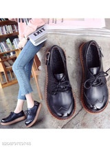 Plain Round Toe Date Outdoor Flat & Loafers