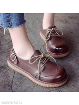 Plain Round Toe Date Outdoor Flat & Loafers