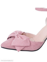 Plain Stiletto High Heeled Velvet Ankle Strap Point Toe Date Office Pumps