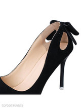 Plain Stiletto High Heeled Velvet Point Toe Date Office Pumps