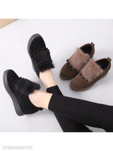 Plain Velvet Round Toe Date Outdoor Short Ankle Boots