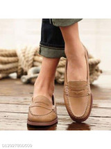 Plain Round Toe Casual Date Comfort Flats