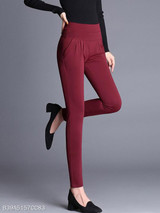 Plain Pocket Slim-Leg Casual Pants