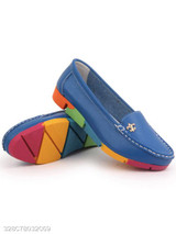 Plain Low Heeled Faux Leather Point Toe Casual Flat & Loafers