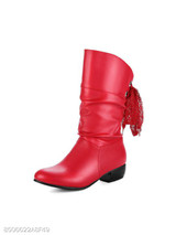 Plain Low Heeled Round Toe Date Outdoor Mid Calf Flat Boots