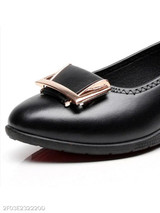 Plain Low Heeled Round Toe Casual Date Comfort Flats