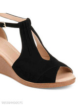Plain High Heeled Ankle Strap Peep Toe Date Outdoor Wedge Sandals