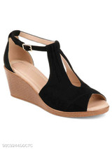 Plain High Heeled Ankle Strap Peep Toe Date Outdoor Wedge Sandals