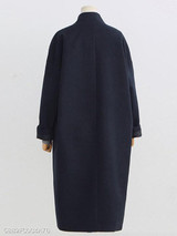 Band Collar Plain Coat