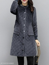 Band Collar Plain Coat