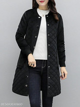 Band Collar Plain Coat