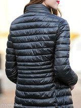 Band Collar Plain Coat