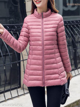 Band Collar Plain Coat