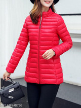 Band Collar Plain Coat