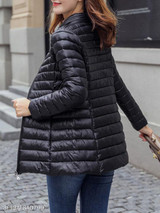 Band Collar Plain Coat