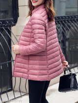 Band Collar Plain Coat