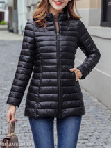 Band Collar Plain Coat