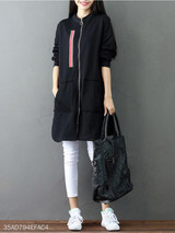 Band Collar Plain Trench Coat