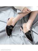 Plain Flat Velvet Round Toe Date Office Comfort Flats