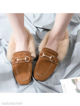 Plain Flat Velvet Round Toe Date Office Comfort Flats