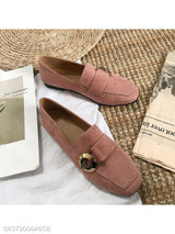 Plain Flat Velvet Round Toe Date Office Comfort Flats