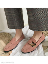 Plain Flat Velvet Round Toe Date Office Comfort Flats