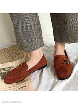 Plain Flat Velvet Round Toe Date Office Comfort Flats