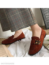 Plain Flat Velvet Round Toe Date Office Comfort Flats