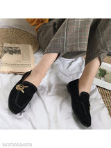 Plain Flat Velvet Round Toe Date Office Comfort Flats