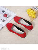 Plain Flat Velvet Round Toe Casual Date Comfort Flats