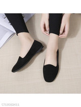 Plain Flat Velvet Round Toe Casual Date Comfort Flats