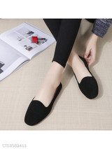 Plain Flat Velvet Round Toe Casual Date Comfort Flats