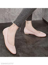 Plain Flat Velvet Round Toe Casual Date Comfort Flats
