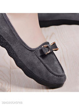 Plain Flat Velvet Round Toe Casual Date Comfort Flats