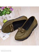 Plain Flat Velvet Round Toe Casual Date Comfort Flats