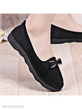 Plain Flat Velvet Round Toe Casual Date Comfort Flats