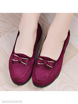 Plain Flat Velvet Round Toe Casual Date Comfort Flats