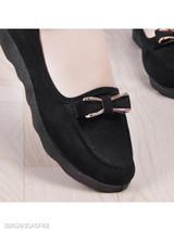 Plain Flat Velvet Round Toe Casual Date Comfort Flats