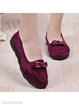 Plain Flat Velvet Round Toe Casual Date Comfort Flats