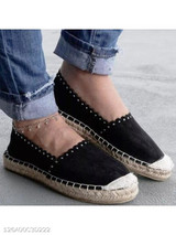 Plain Flat Velvet Round Toe Casual Date Comfort Flats